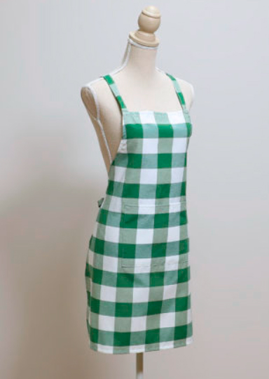 Delantal vichy verde